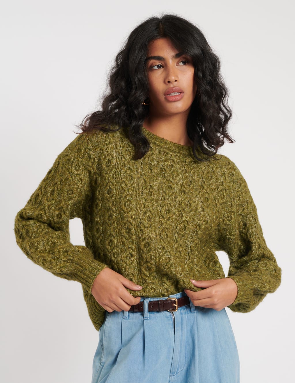 Wool cable knit jumper online