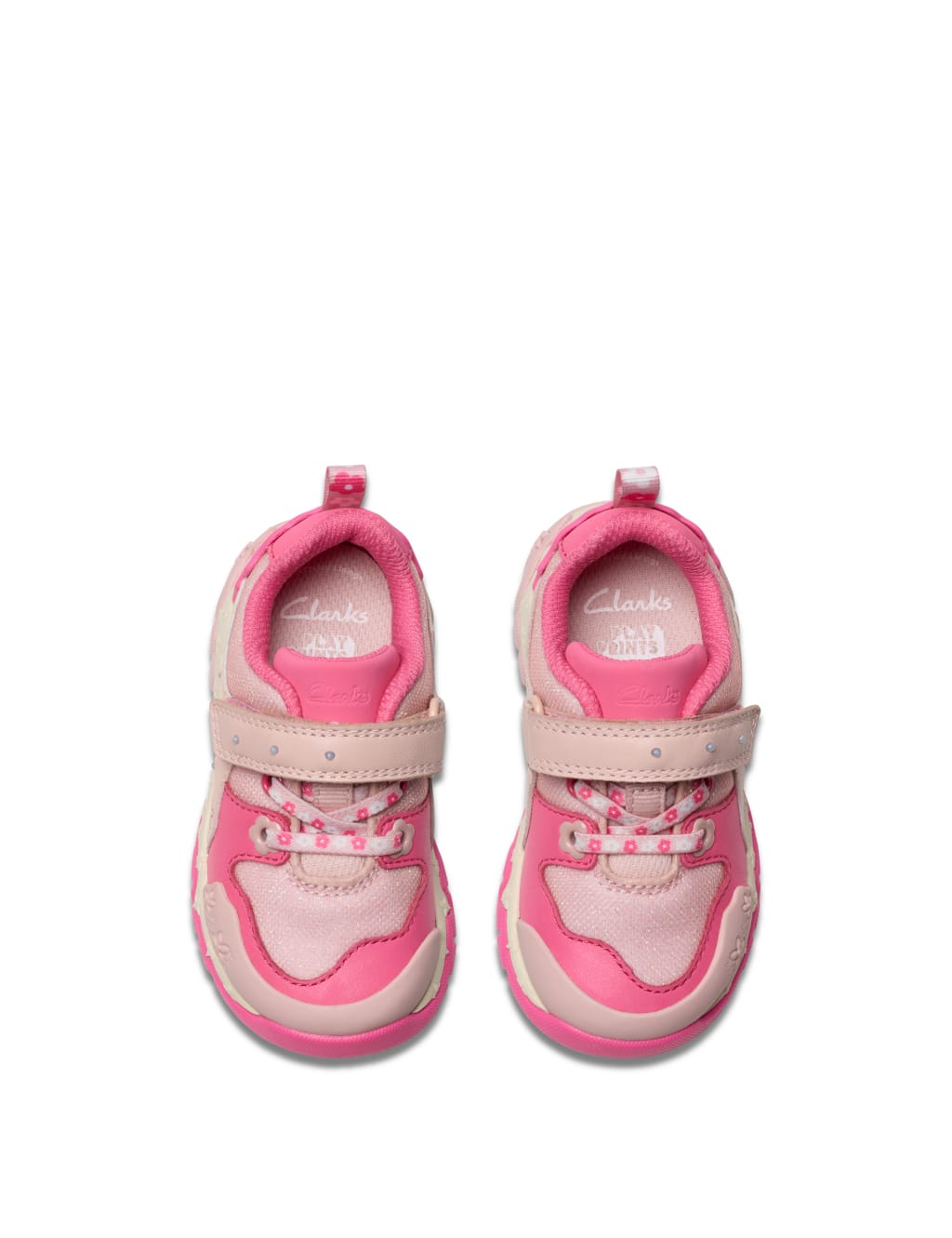 Kids’ Leather Floral Riptape Trainers (4 Small - 6½ Small) 6 of 8
