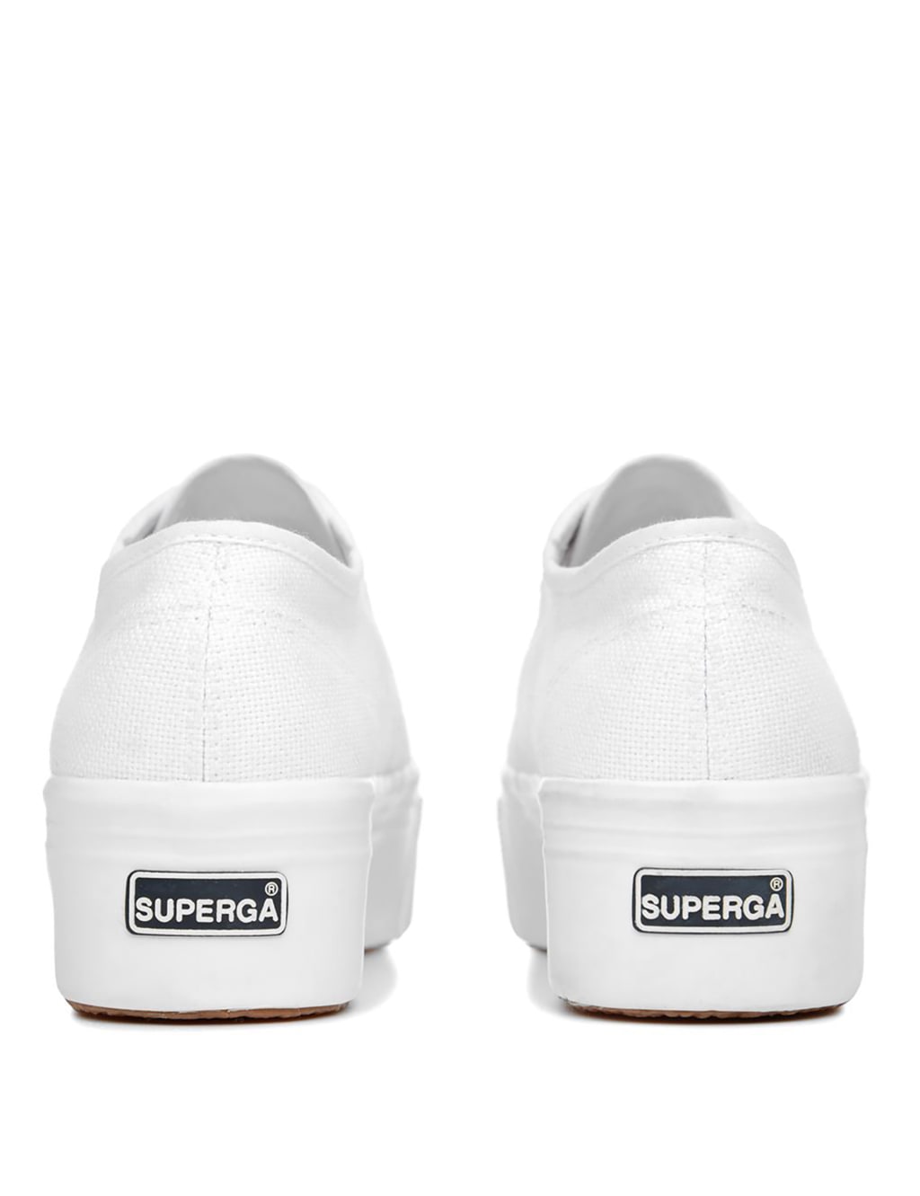 2790 Acotw Canvas Flatform Lace Up Trainers Superga M S