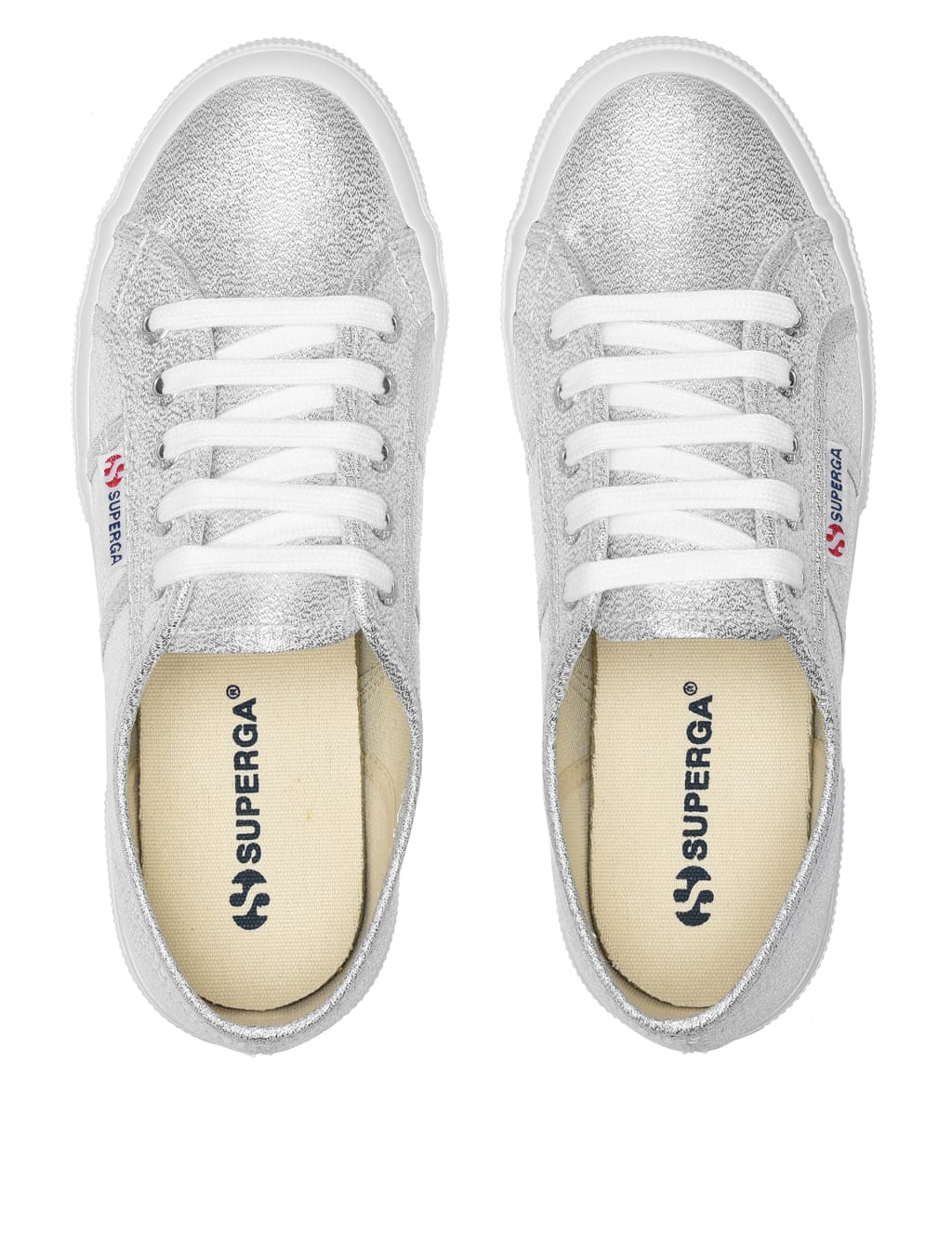 Canvas Lace Up Glitter Trainers