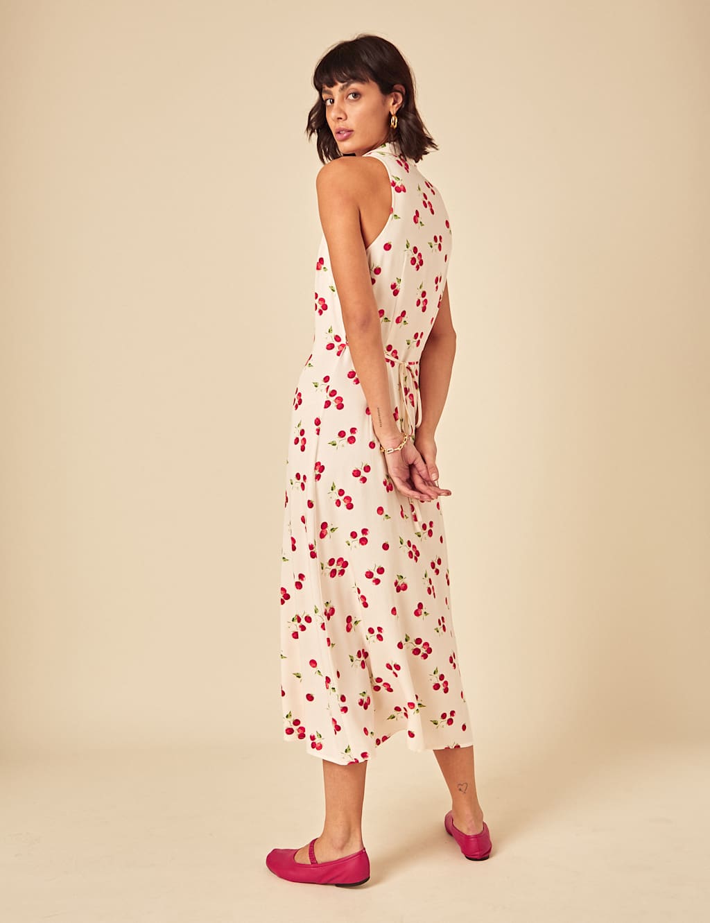 Tomato Print Midi Shirt Dress 2 of 5