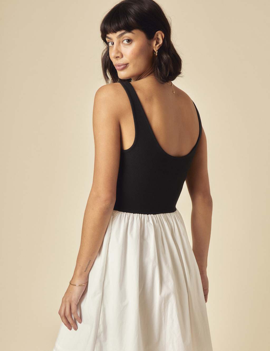 Pure Cotton Angled Seam Mini Waisted Dress 3 of 5