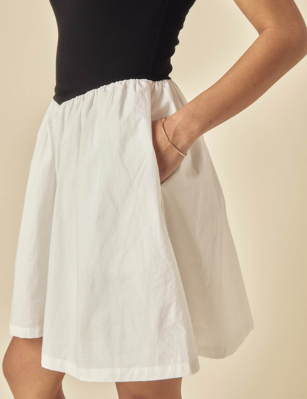 Pure Cotton Angled Seam Mini Waisted Dress 4 of 5