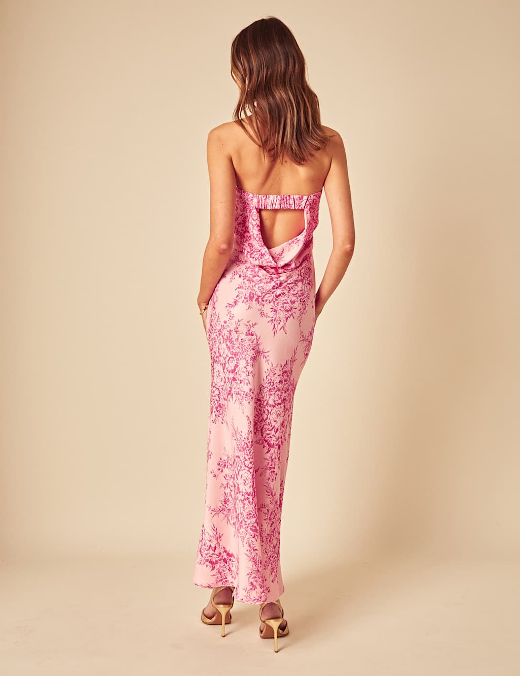 Floral Sweetheart Neckline Maxi Column Dress 2 of 4