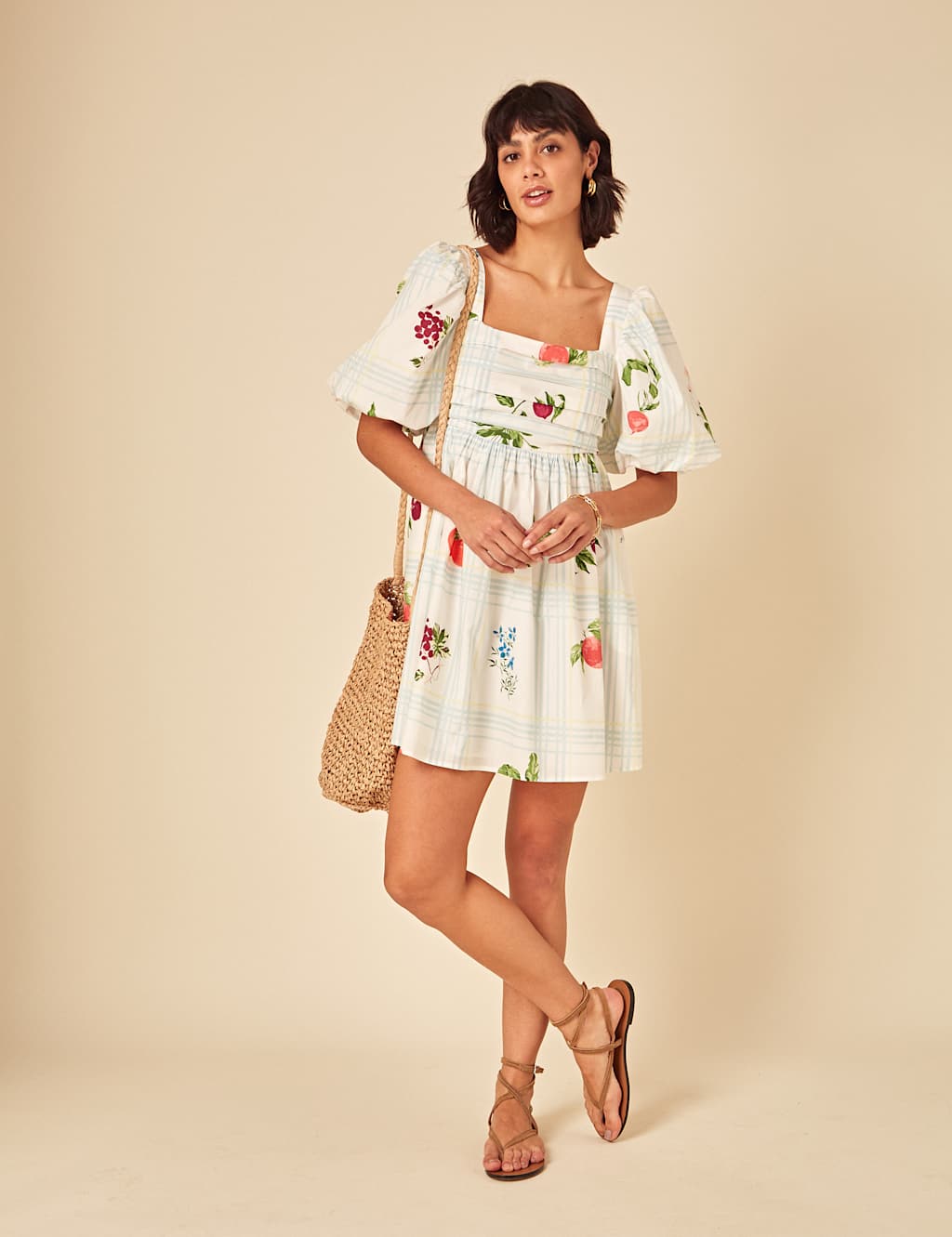 Lyocell Rich Printed Mini Smock Dress 5 of 5