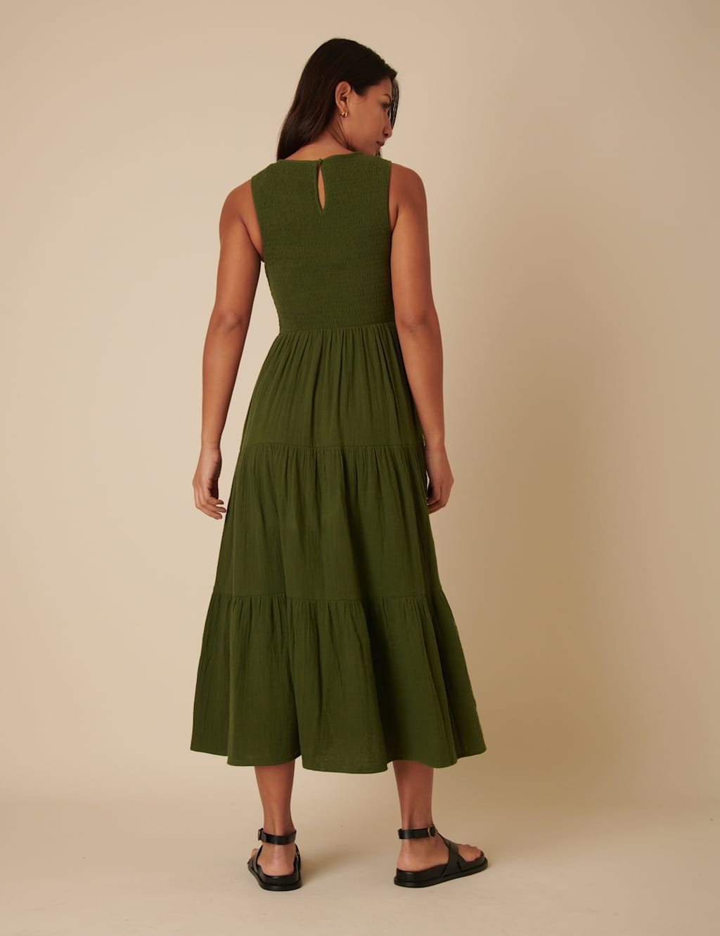 Pure Cotton Tiered Midaxi Dress 2 of 4