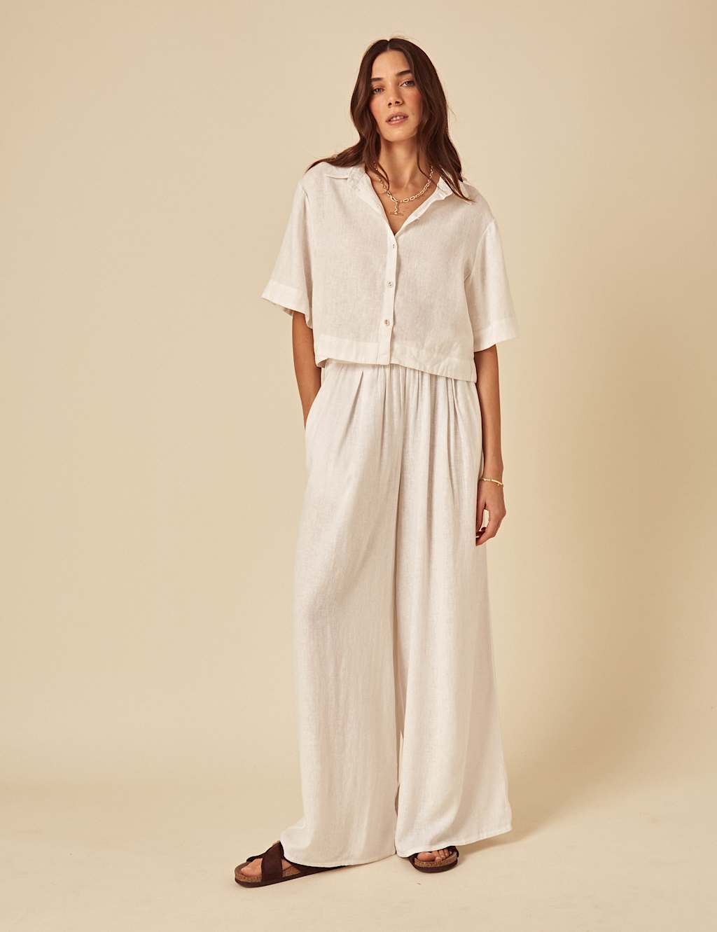 Linen Rich Button Through Collared Shirt 2 of 6