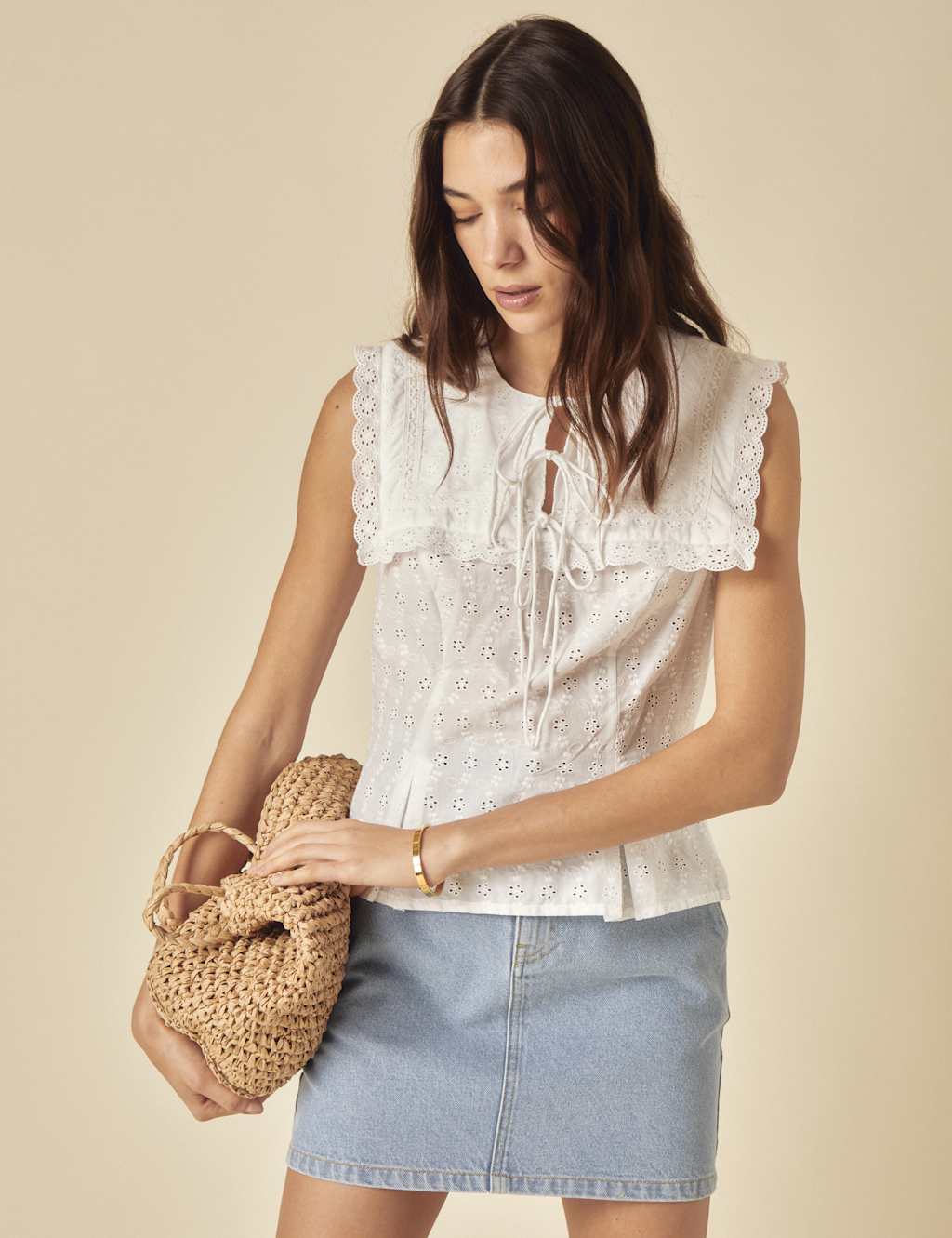 Pure Cotton Broderie Top 5 of 5