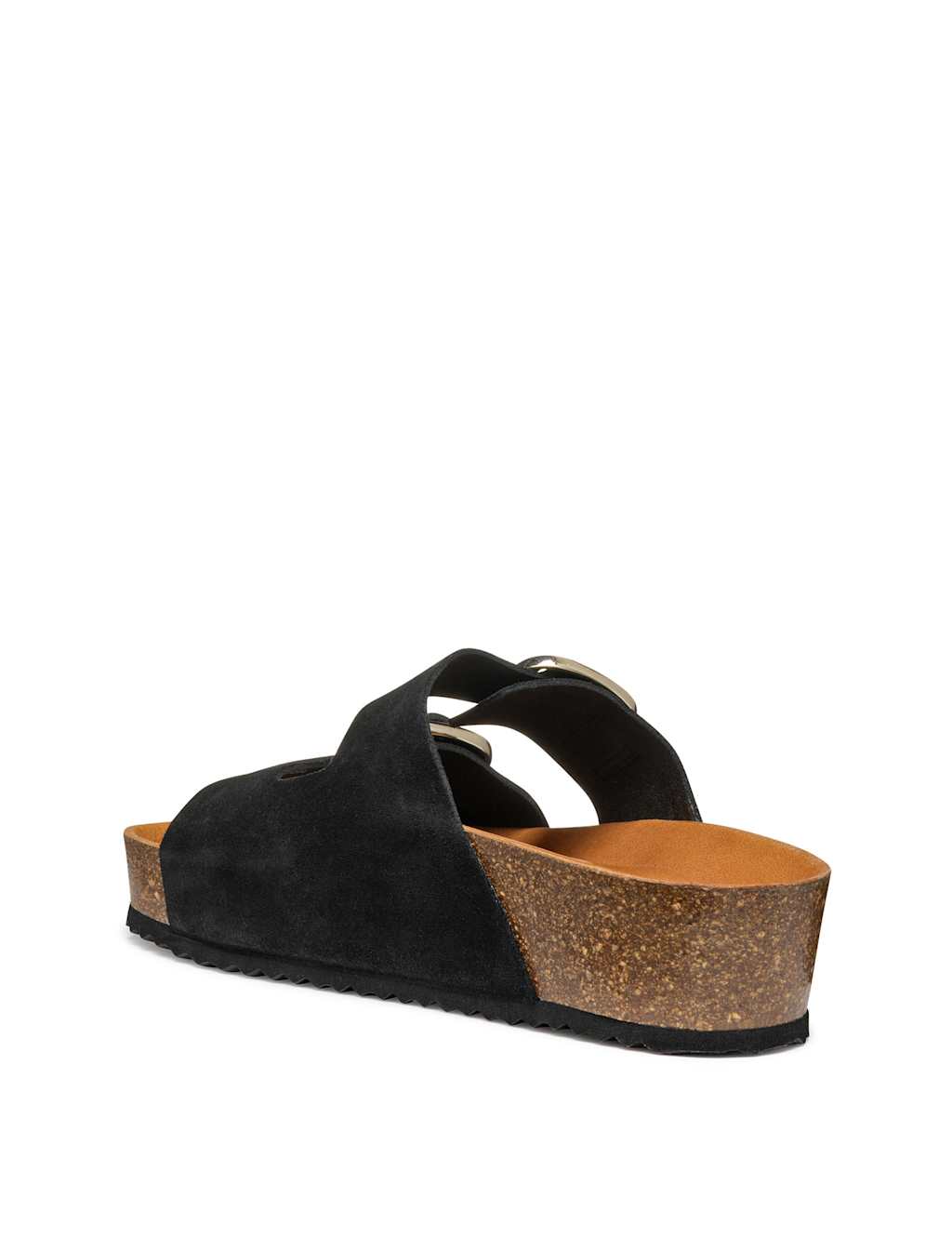 Suede Buckle Flatform Sliders 3 of 6