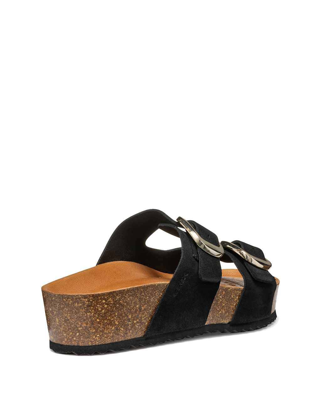 Suede Buckle Flatform Sliders 4 of 6