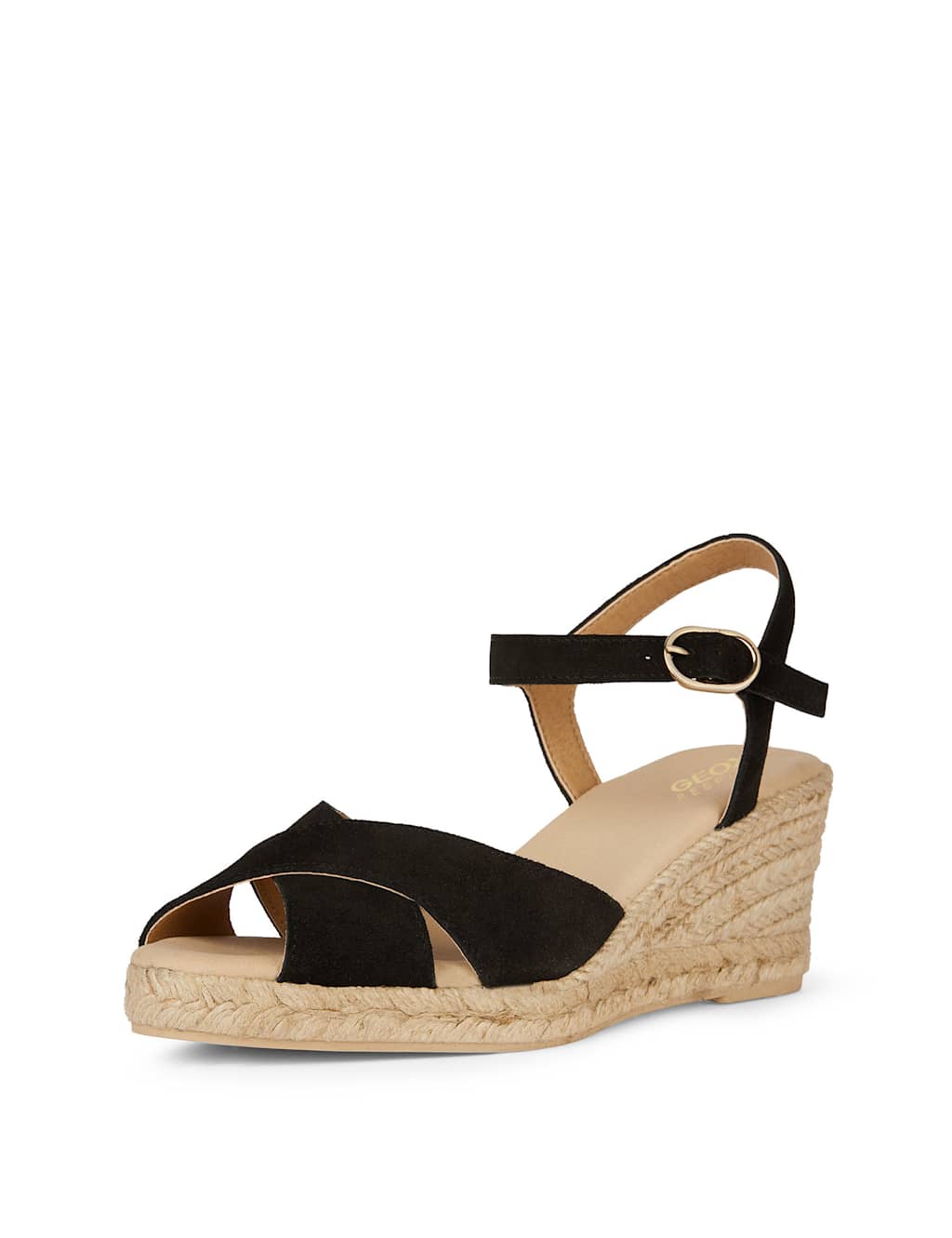 Suede Crossover Ankle Strap Wedge Sandals 3 of 8