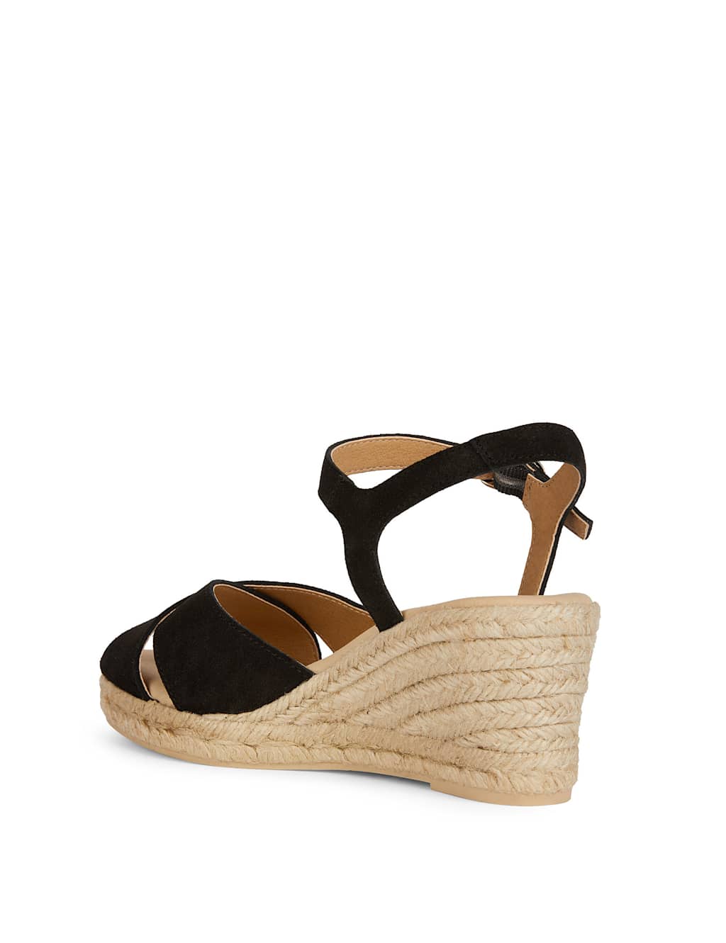 Suede Crossover Ankle Strap Wedge Sandals 4 of 8