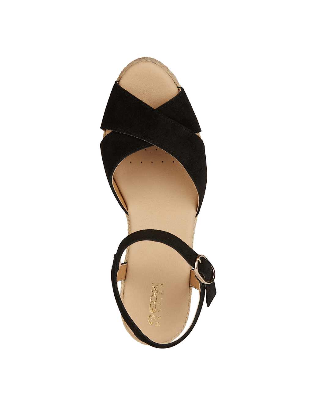 Suede Crossover Ankle Strap Wedge Sandals 6 of 8