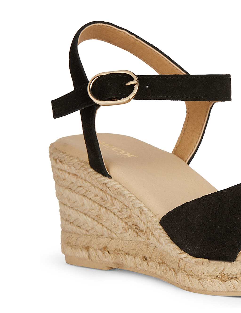 Suede Crossover Ankle Strap Wedge Sandals 8 of 8