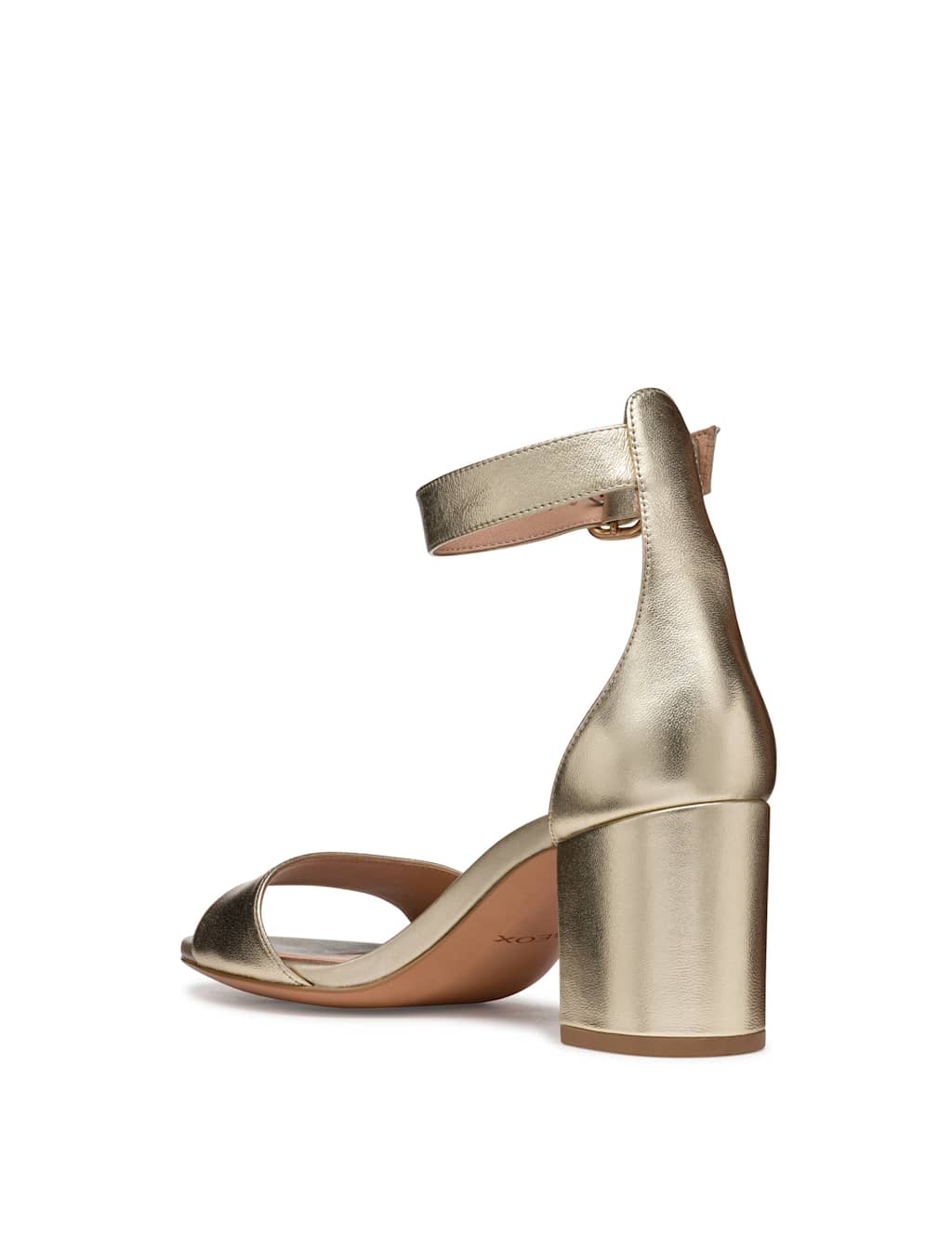 Leather Metallic Ankle Strap Sandals 3 of 6