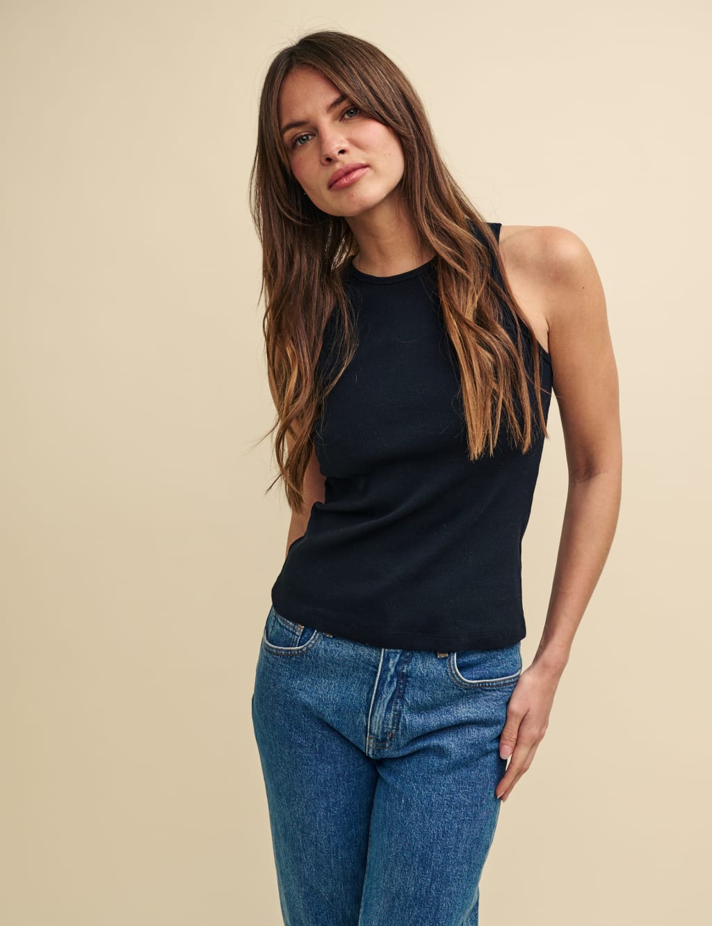Cotton Rich Racer Back Tank Top 2 of 6
