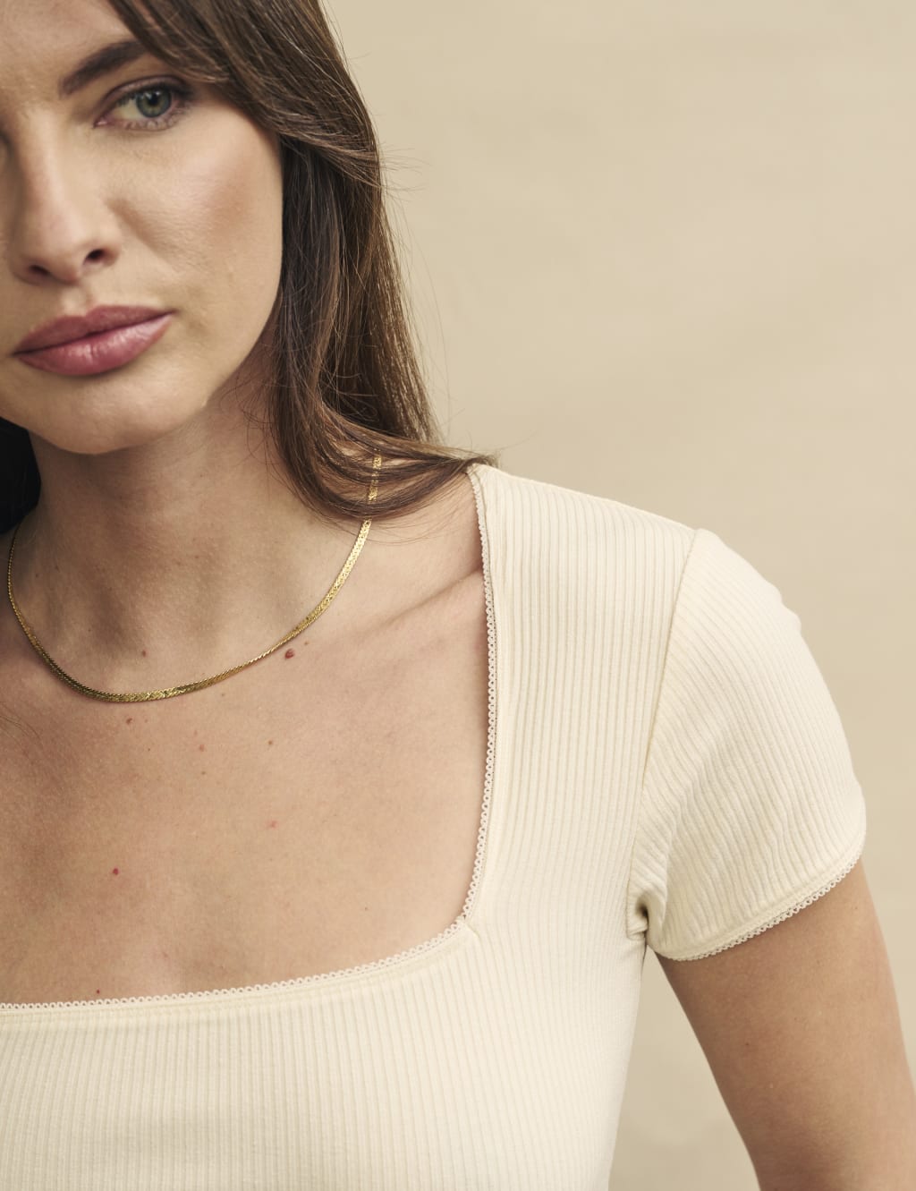 Jersey Ribbed Square Neck Top | Nobody's Child | M&S