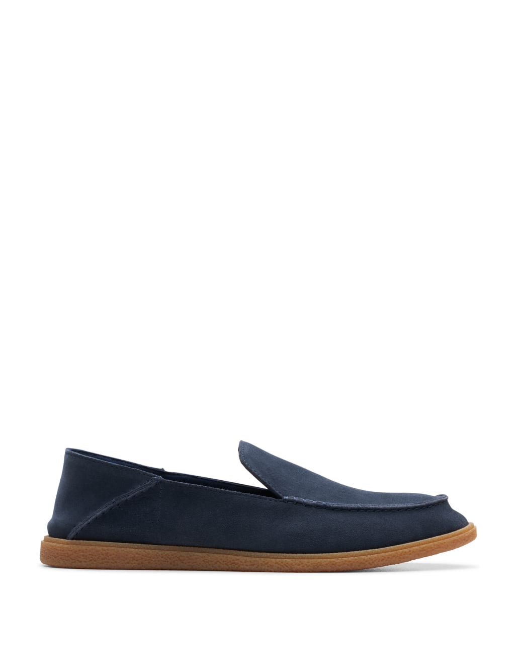 Clarks blue suede loafers top