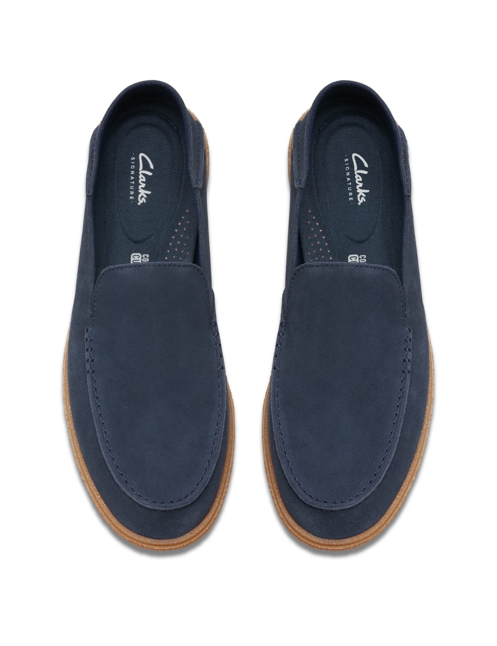 Clarks suede slip on loafers online