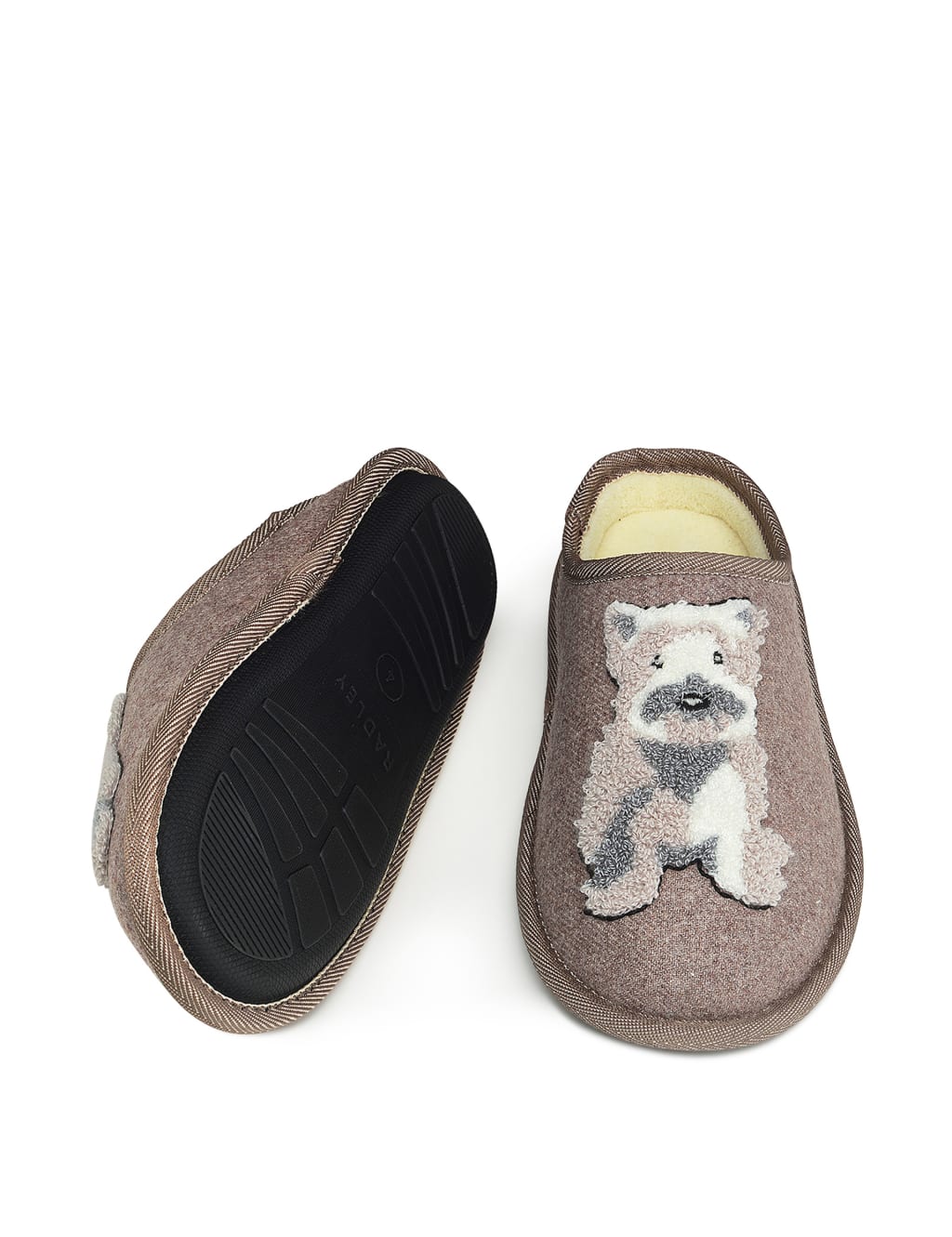 Dog Embroidered Round Toe Mule Slippers Radley M S