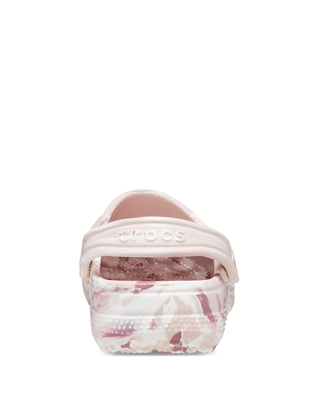 Marble Print Slip On Flat Clogs Crocs M S