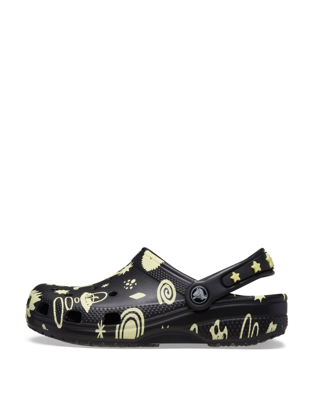 Glow In The Dark Galaxy Crocs 4 Small 10 Small Crocs M S
