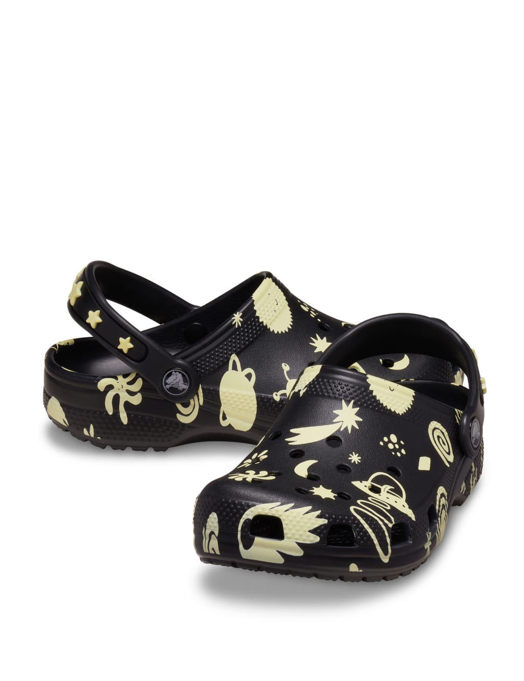 Glow In The Dark Galaxy Crocs 4 Small 10 Small Crocs M S