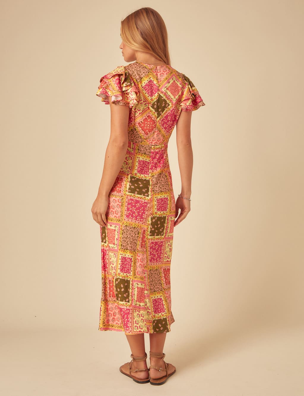 Printed V-Neck Midaxi Tea Dress 2 of 5