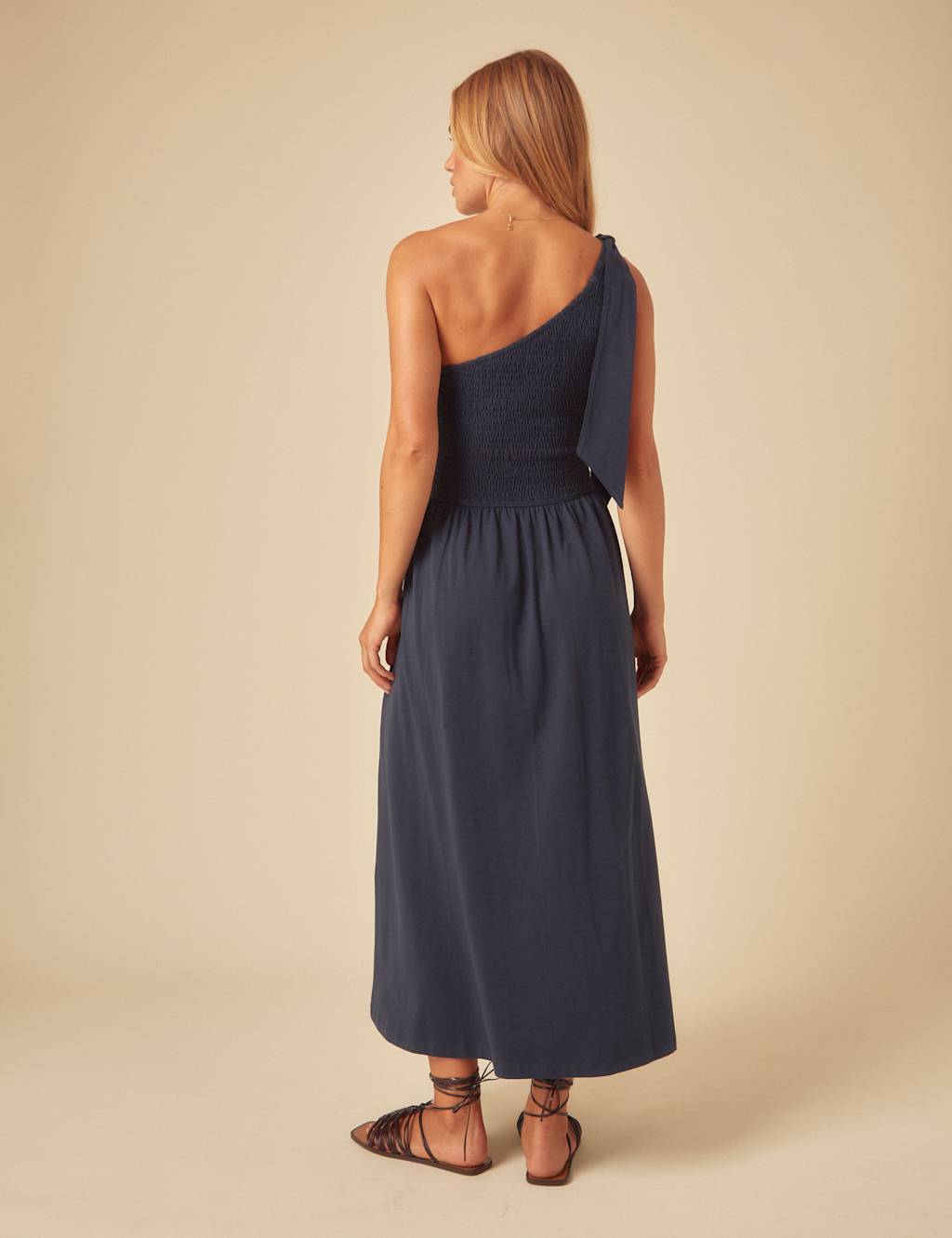 Cotton Rich One Shoulder Midaxi Dress 2 of 5