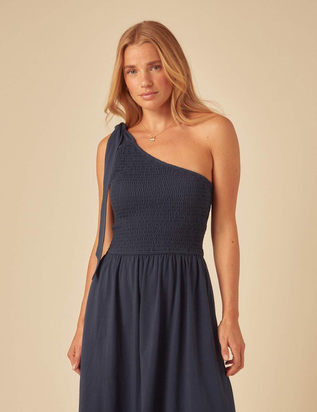 Cotton Rich One Shoulder Midaxi Dress 3 of 5