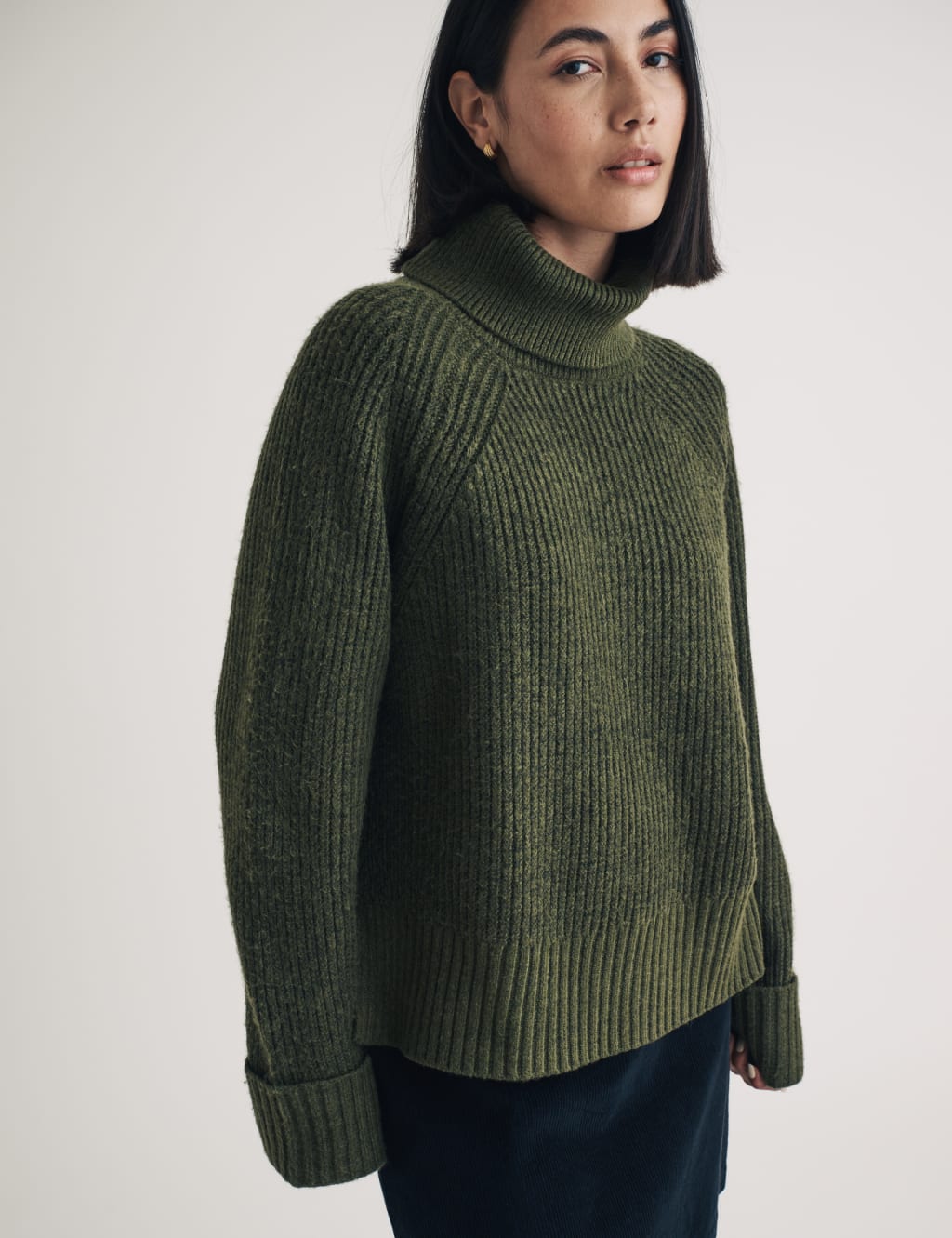 Marks and spencer green jumper online