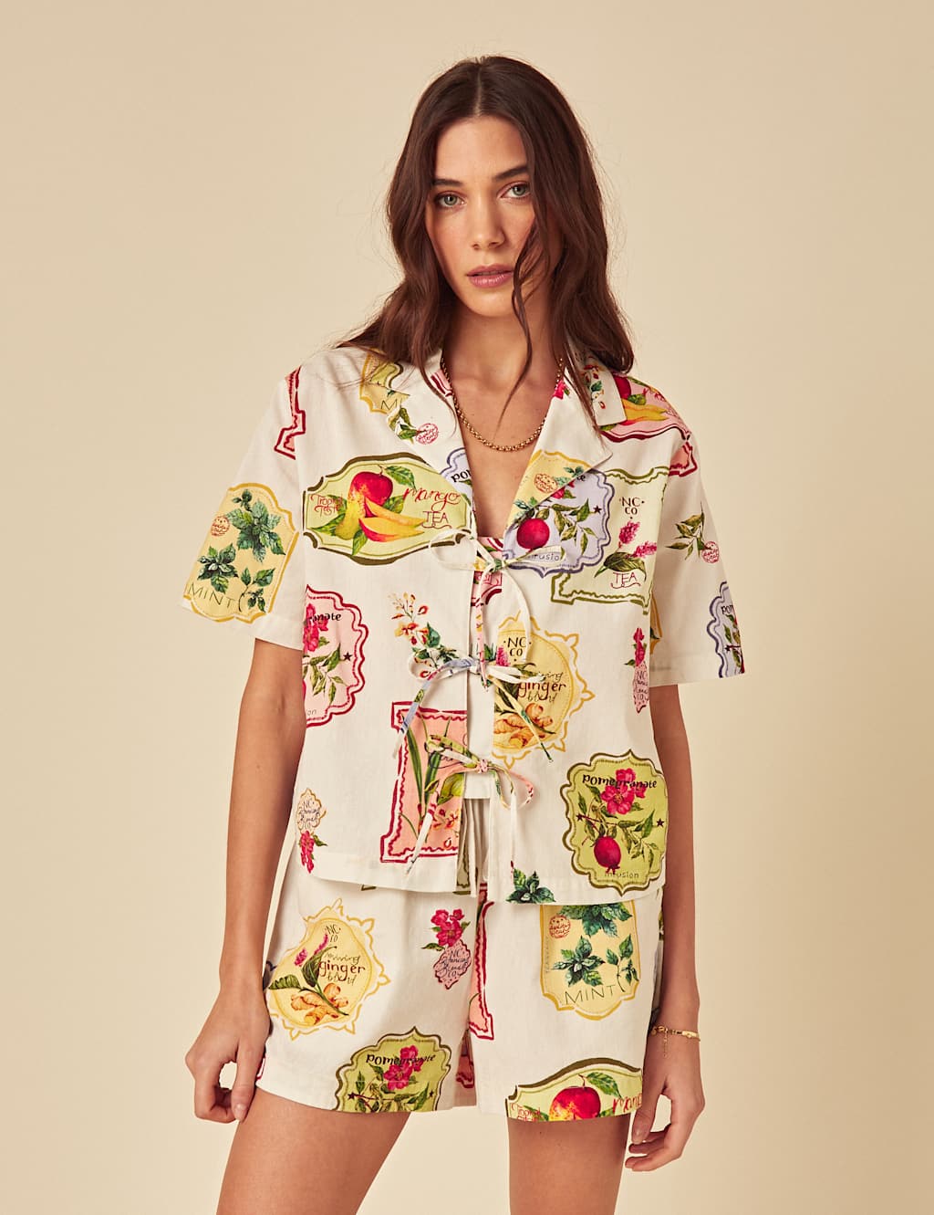 Pure Cotton Printed High Waisted Shorts 2 of 4