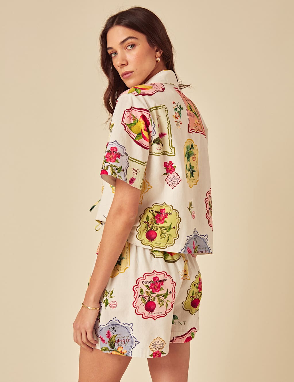Pure Cotton Printed High Waisted Shorts 3 of 4