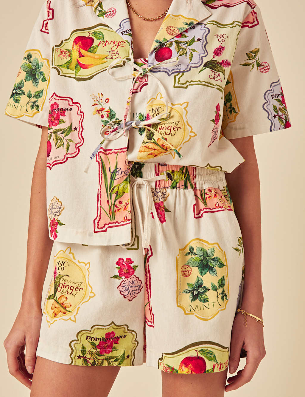 Pure Cotton Printed High Waisted Shorts 4 of 4