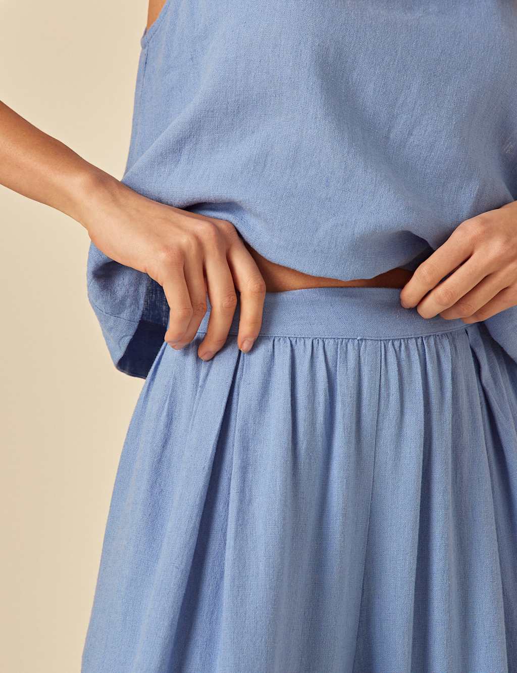 Linen Rich Wide Leg Trousers 4 of 4