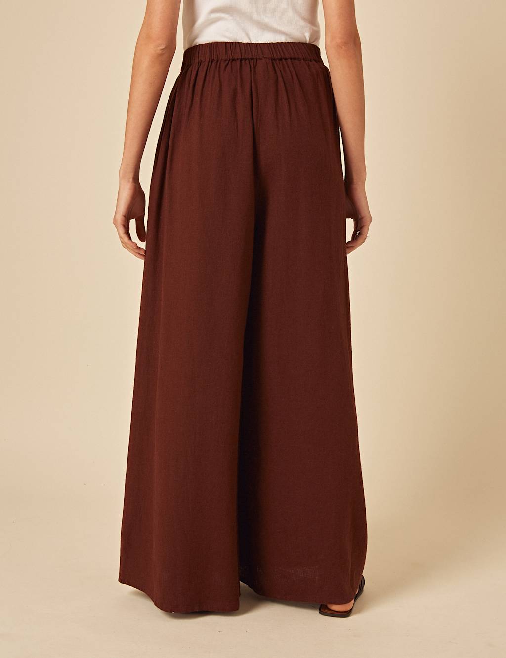 Linen Rich Wide Leg Trousers 3 of 5