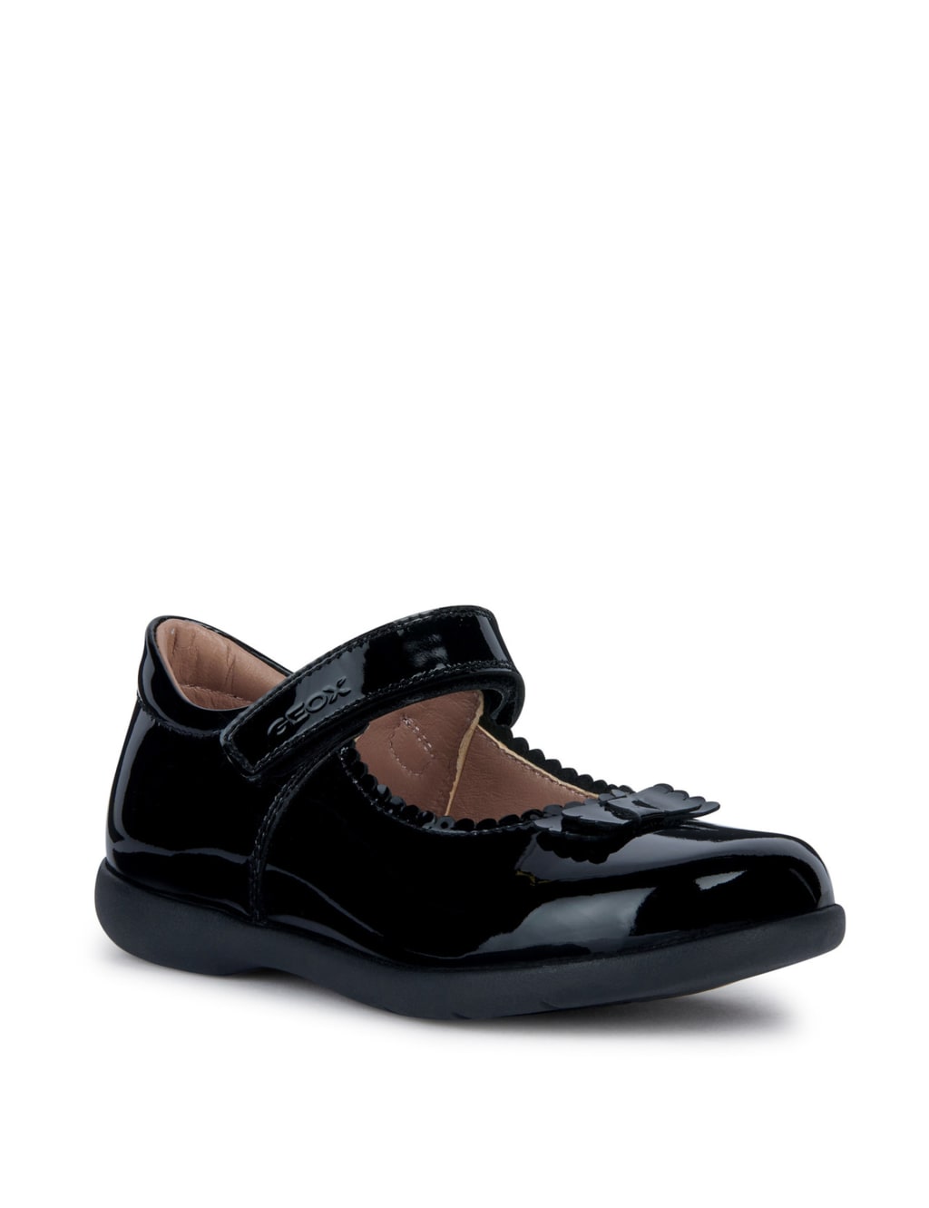 Kids' Patent Leather Riptape School Shoes (8½ Smal-12½ Small) 2 of 6