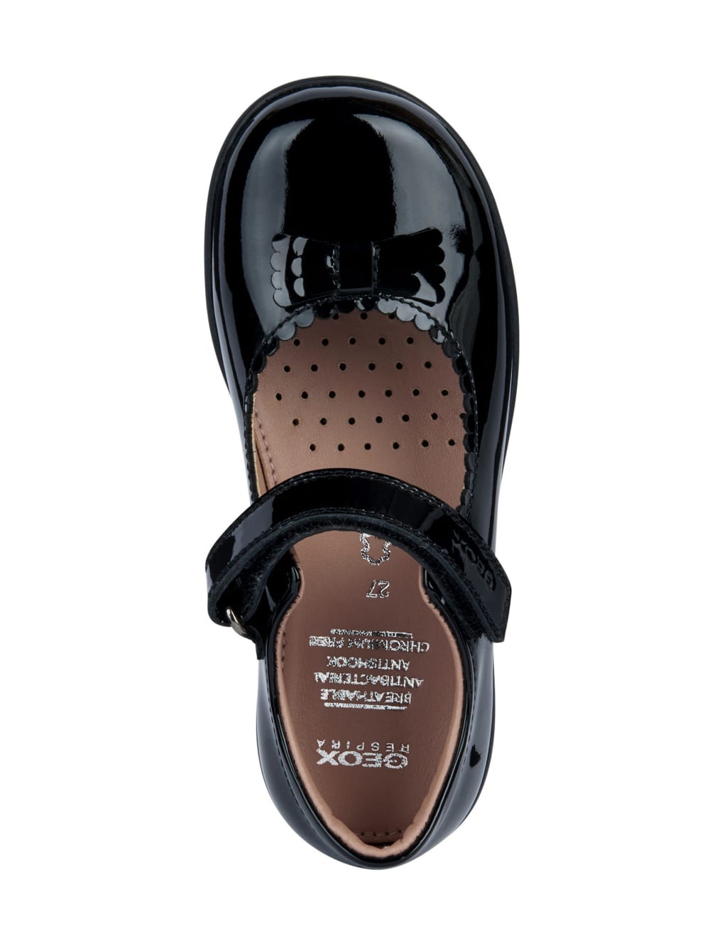 Kids' Patent Leather Riptape School Shoes (8½ Smal-12½ Small) 5 of 6