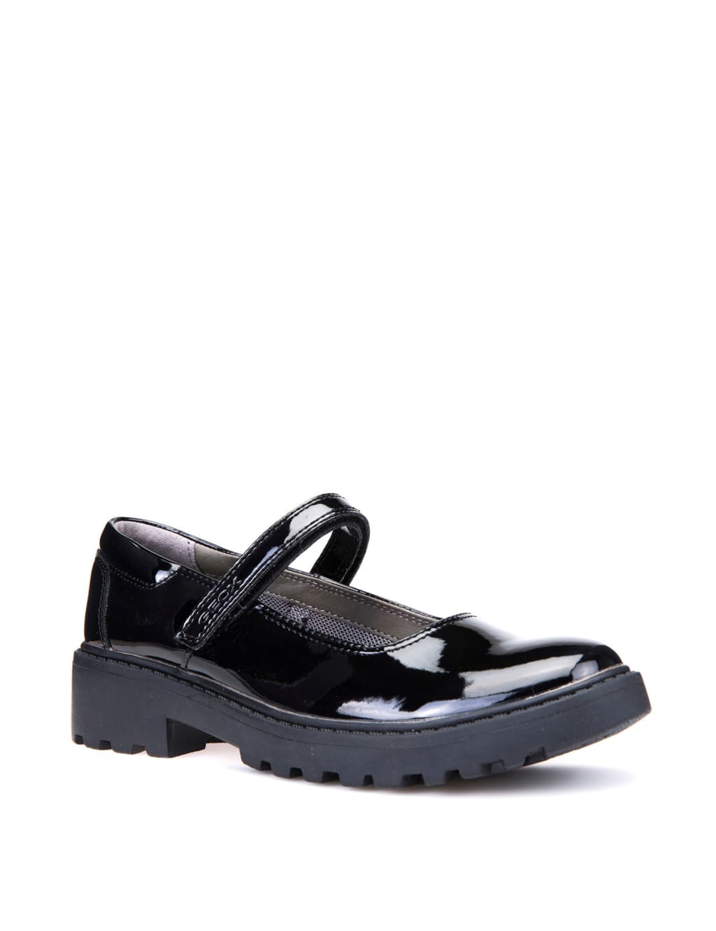 Kids' Leather Riptape School Shoes (13 Small-6 Large) 2 of 5