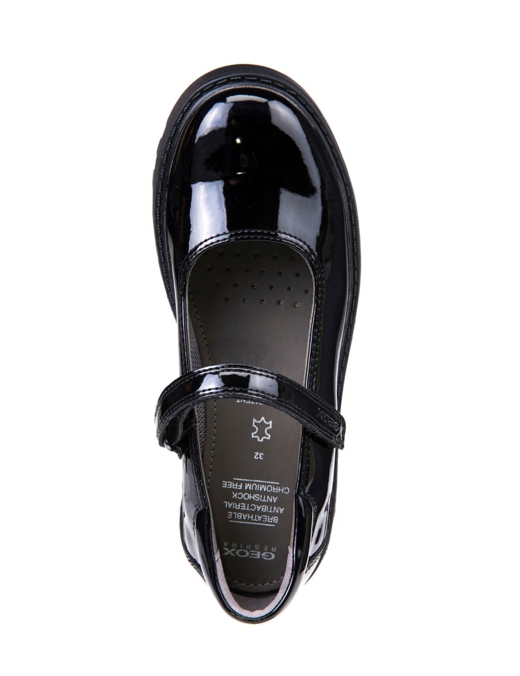 Kids' Leather Riptape School Shoes (13 Small-6 Large) 5 of 5