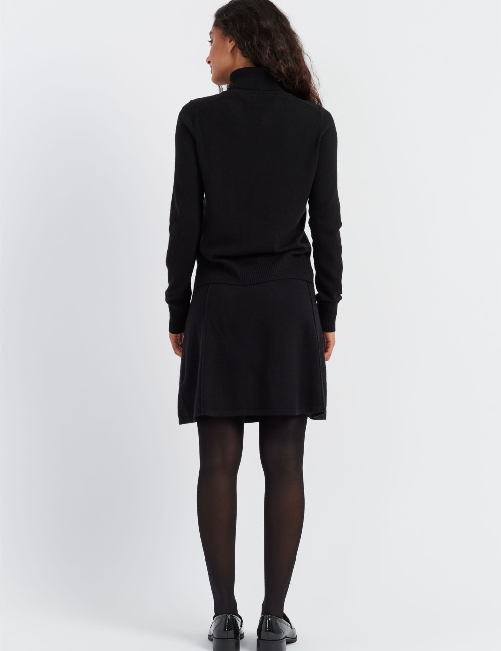 Wool Rich Mini Skater Skirt with Cashmere 3 of 3