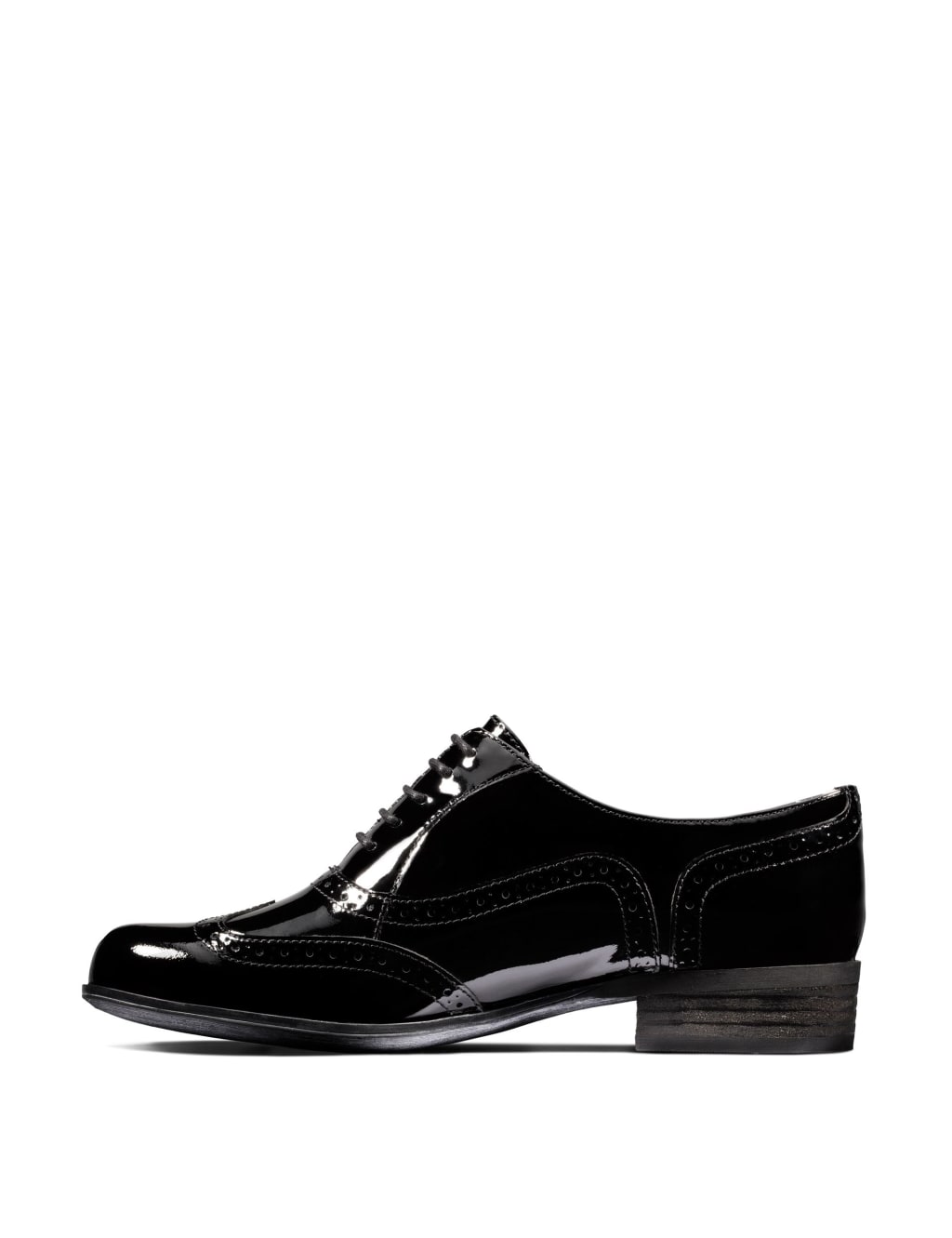 Wide Fit Leather Patent Brogues 5 of 7