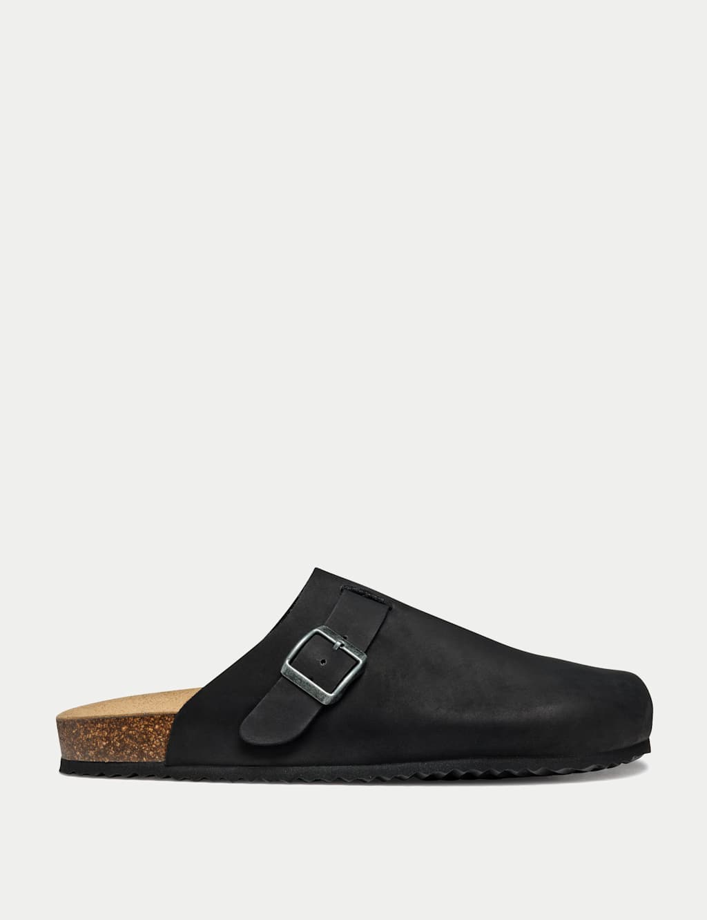Leather Buckle Footbed Clogs 1 of 6