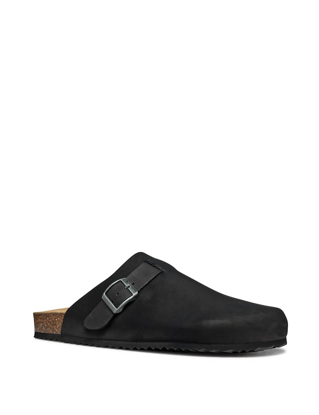 Leather Buckle Footbed Clogs 2 of 6