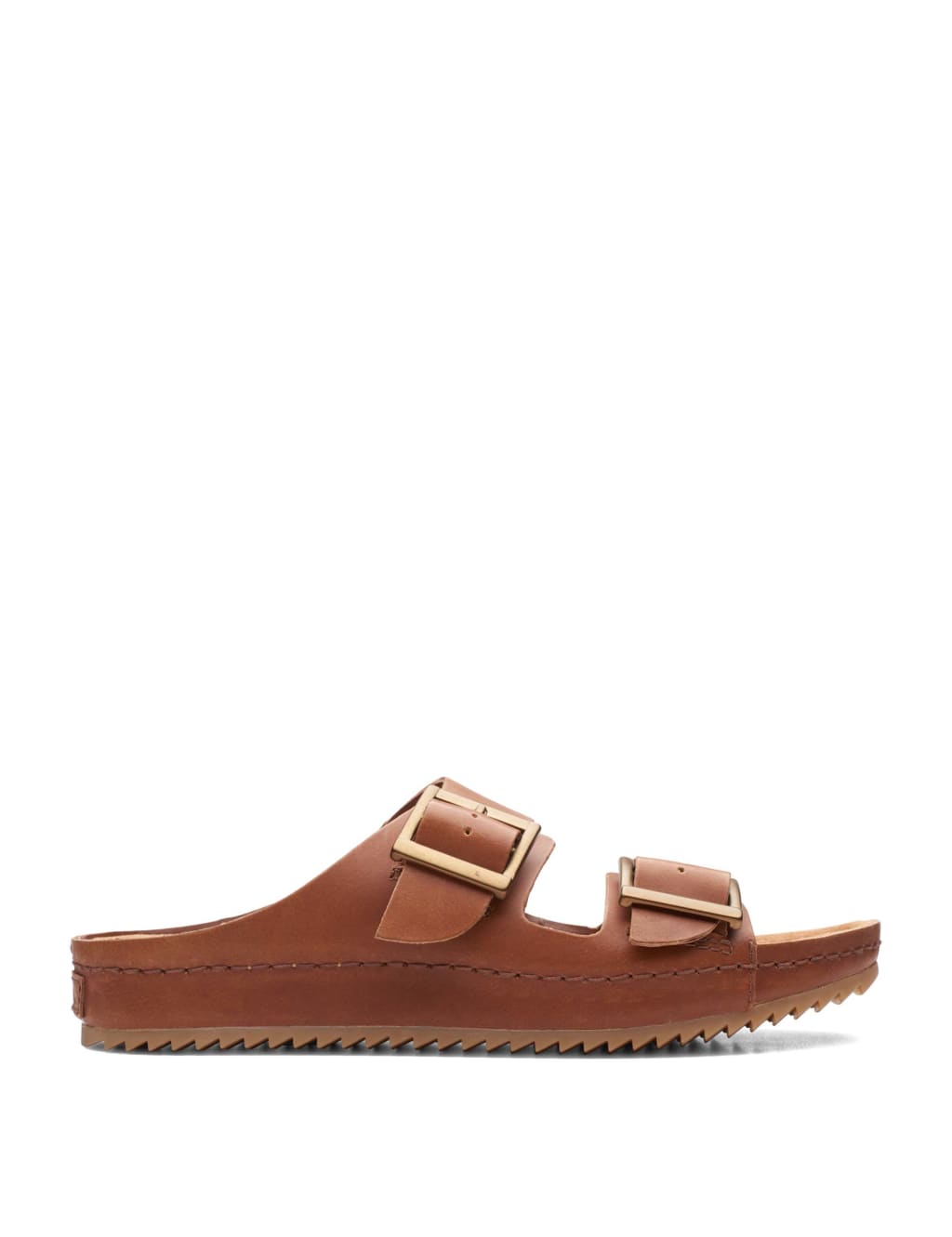 Leather Buckle Flat Sliders Clarks M S