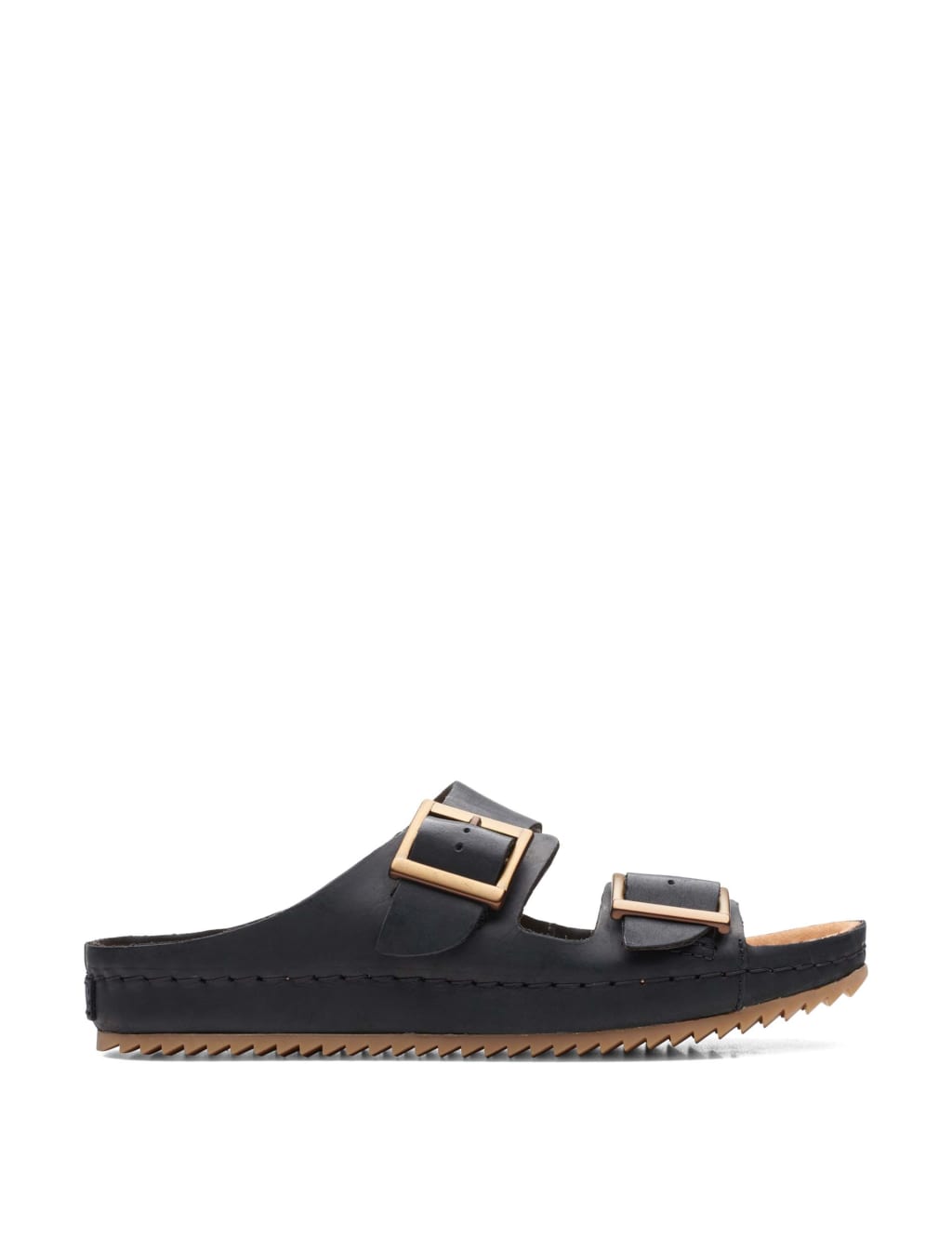 Leather Buckle Flat Sliders Clarks M S