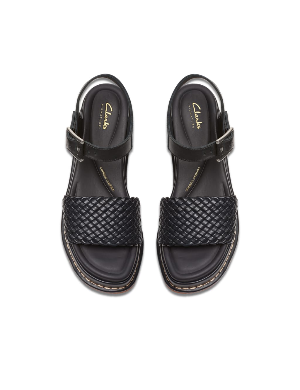 Clarks black wedge pumps on sale