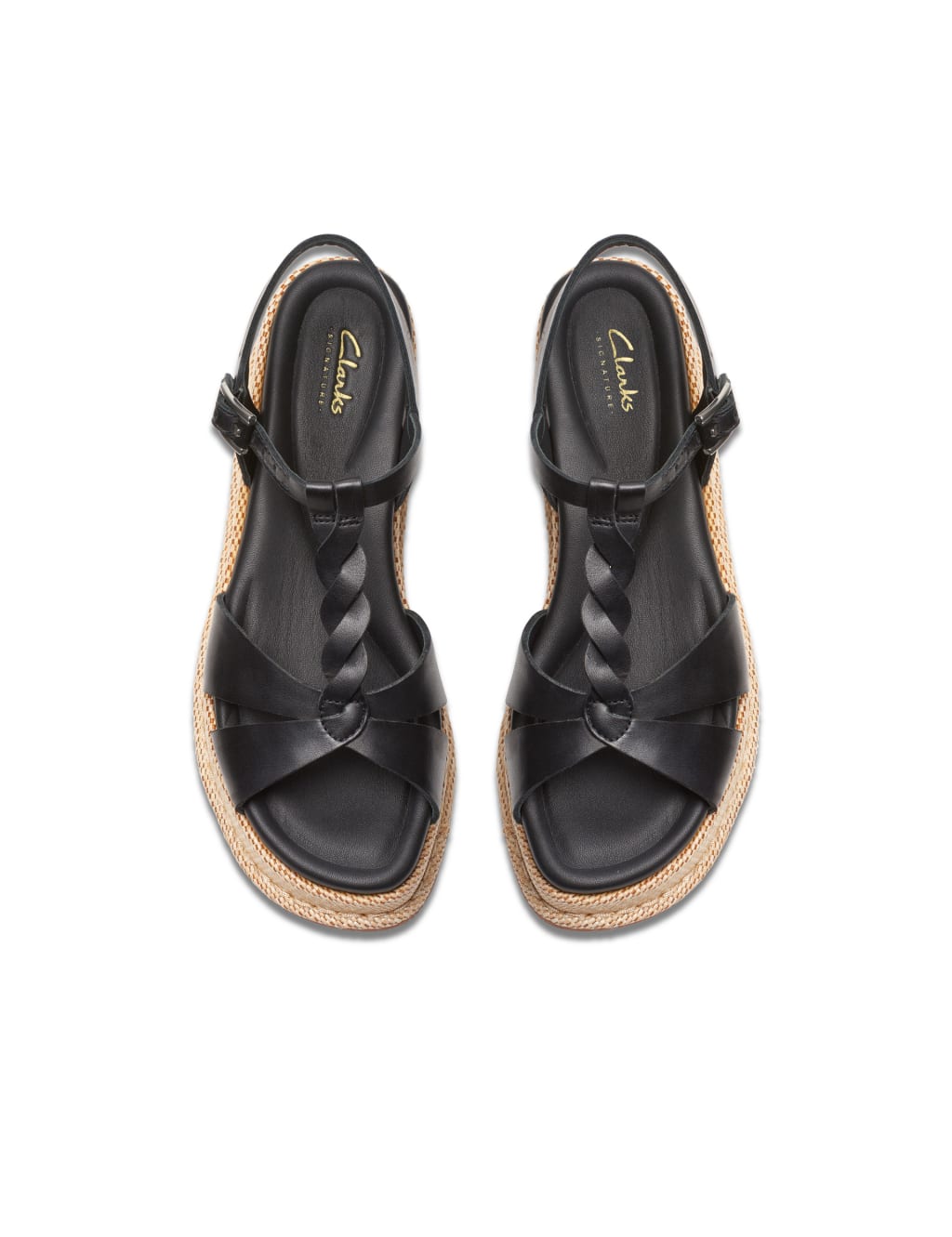 Leather Metallic Wedge Sandals