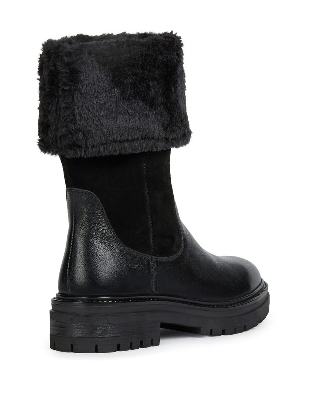 Leather Faux Fur Chunky Winter Boots Geox M S
