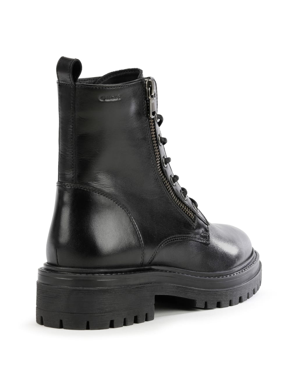 Leather Lace Up Block Heel Ankle Boots 4 of 6